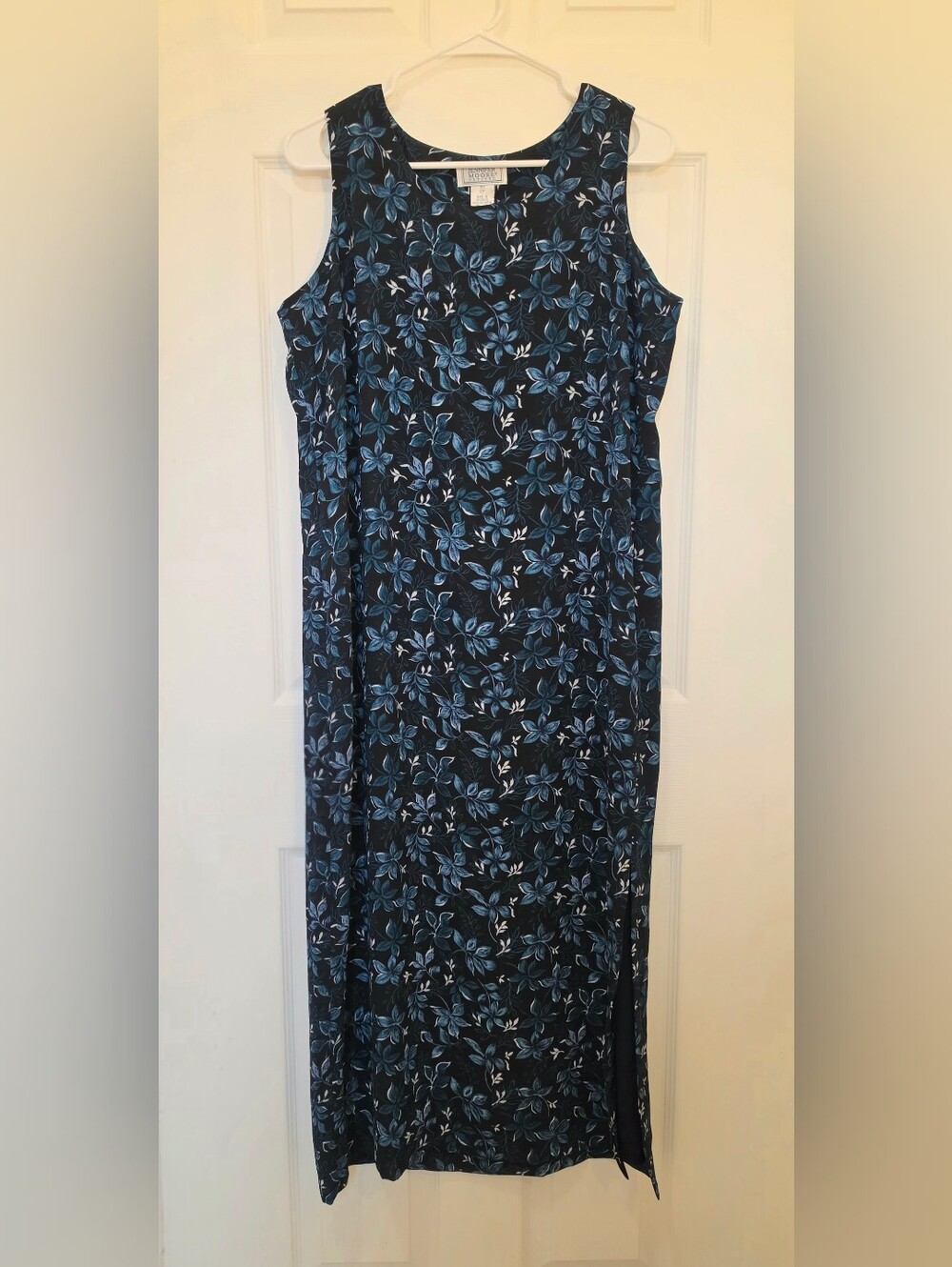 Jennifer Moore Navy Blue Floral Tank Maxi Dress